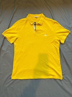 Burberry Butter Yellow Polo Shirt